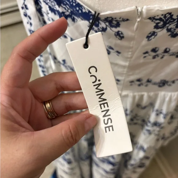 Commense Blue and White Floral Maxi Dress - Picture 9 of 10